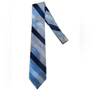 MICHAEL KORS MENS TIE Lt. Blue/Navy STRIPED 3.5 X 61
